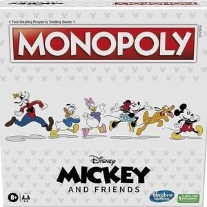 Hasbro Disney Mickey & Friends Monopoly Game - Red, Black, White